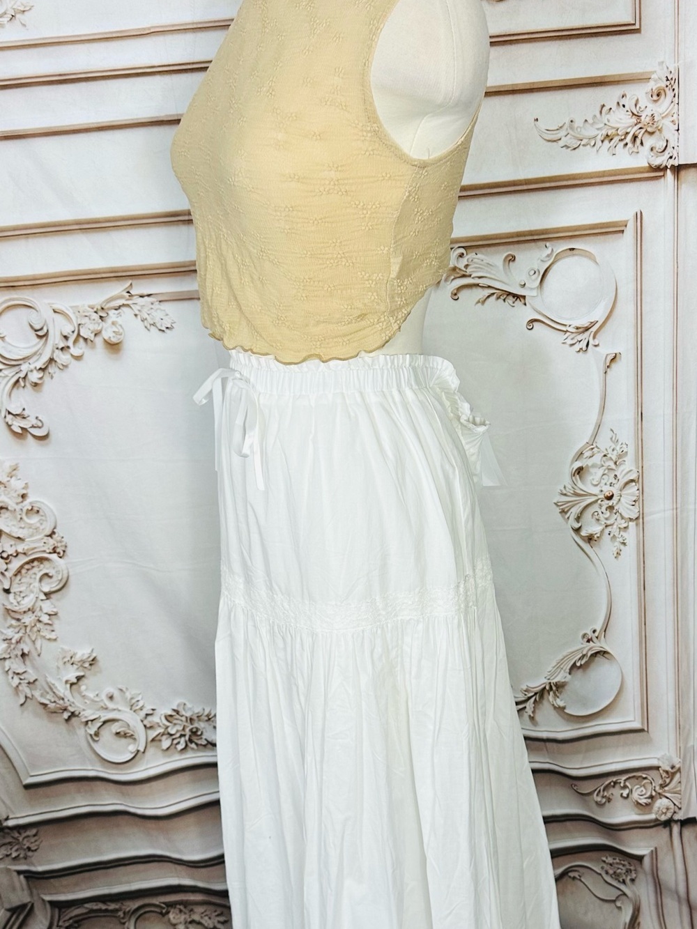Blu Pepper White Tiered Maxi Skirt - Picture 10 of 14